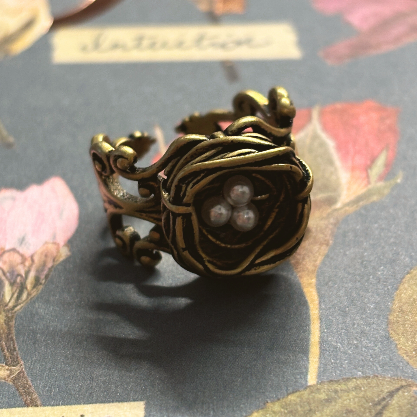 Bird's Nest Ring in Old Gold | Vintage | Adjustable Size DAME BOHEME