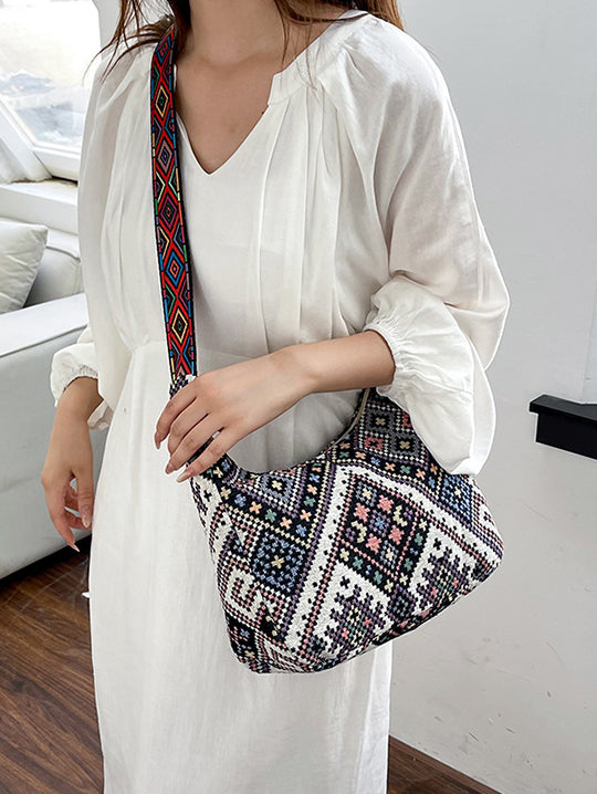Geometric Adjustable Strap Crossbody Bag DAME BOHEME