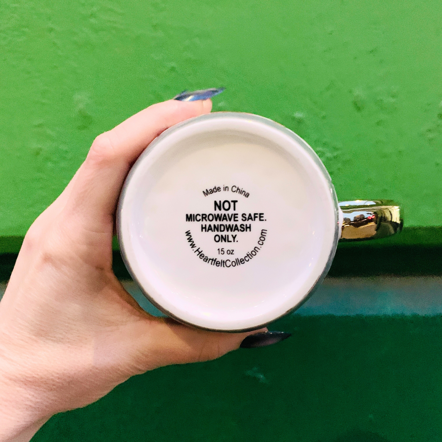 Darling You Are A Goddess A Badass Cozy Gold Handle Mug | Stoneware Coffee Tea Cup | 15oz DAME BOHEME