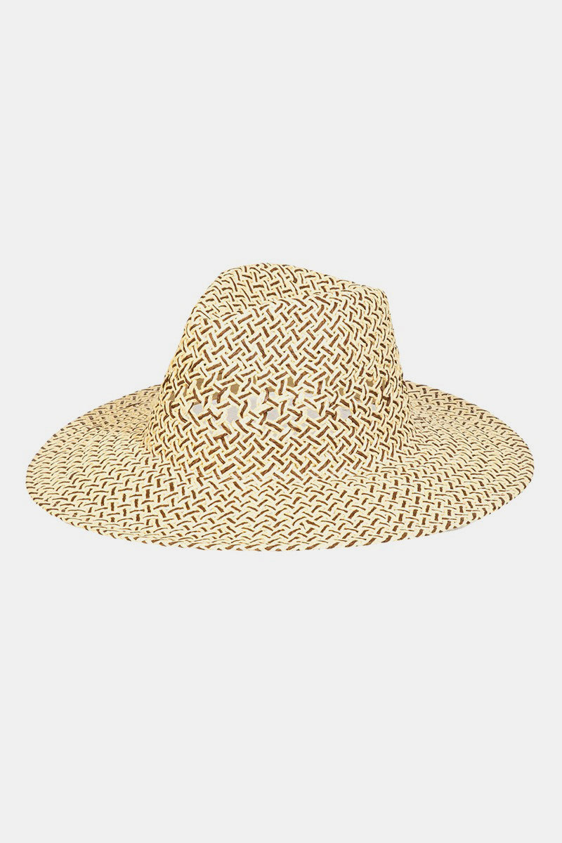 Fame Adjustable Cutout Woven Straw Hat Trendsi