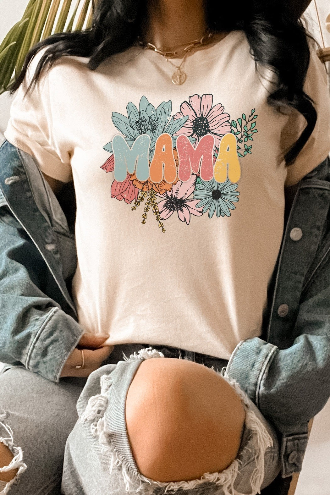 Floral Bouquet Mama Spring Graphic Tee Kissed Apparel