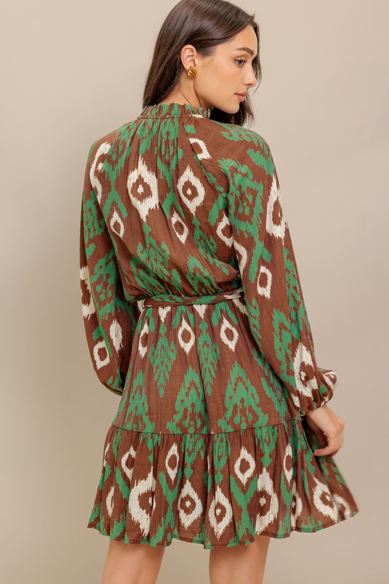 WILD TERRACOTTA WOVEN MINI DRESS DAME BOHEME