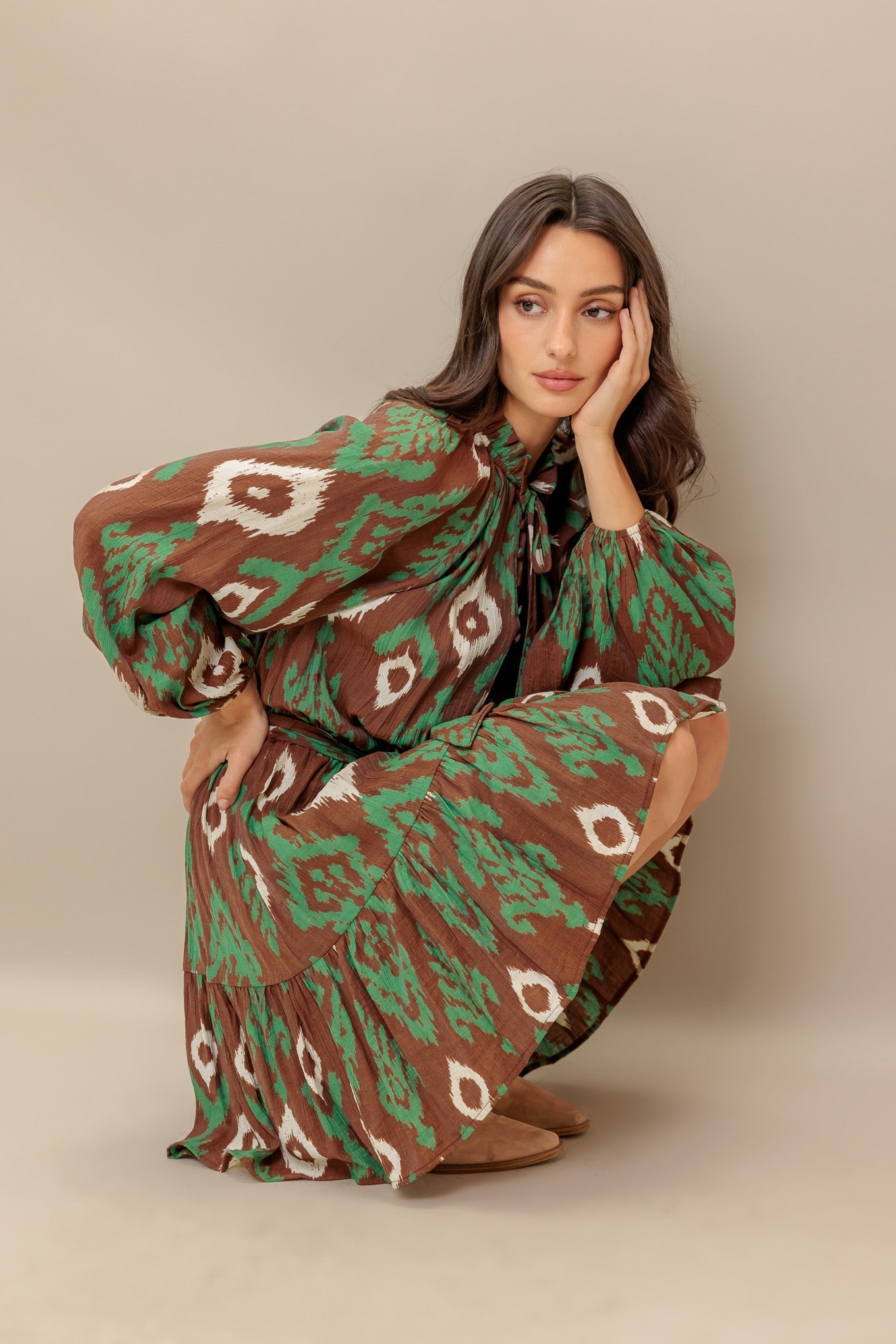 WILD TERRACOTTA WOVEN MINI DRESS DAME BOHEME