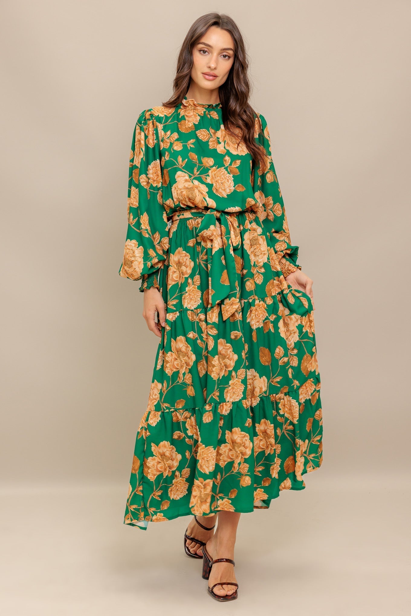 SONGS ABOUT YOU WOVEN MIDI DRESS DAME BOHEME