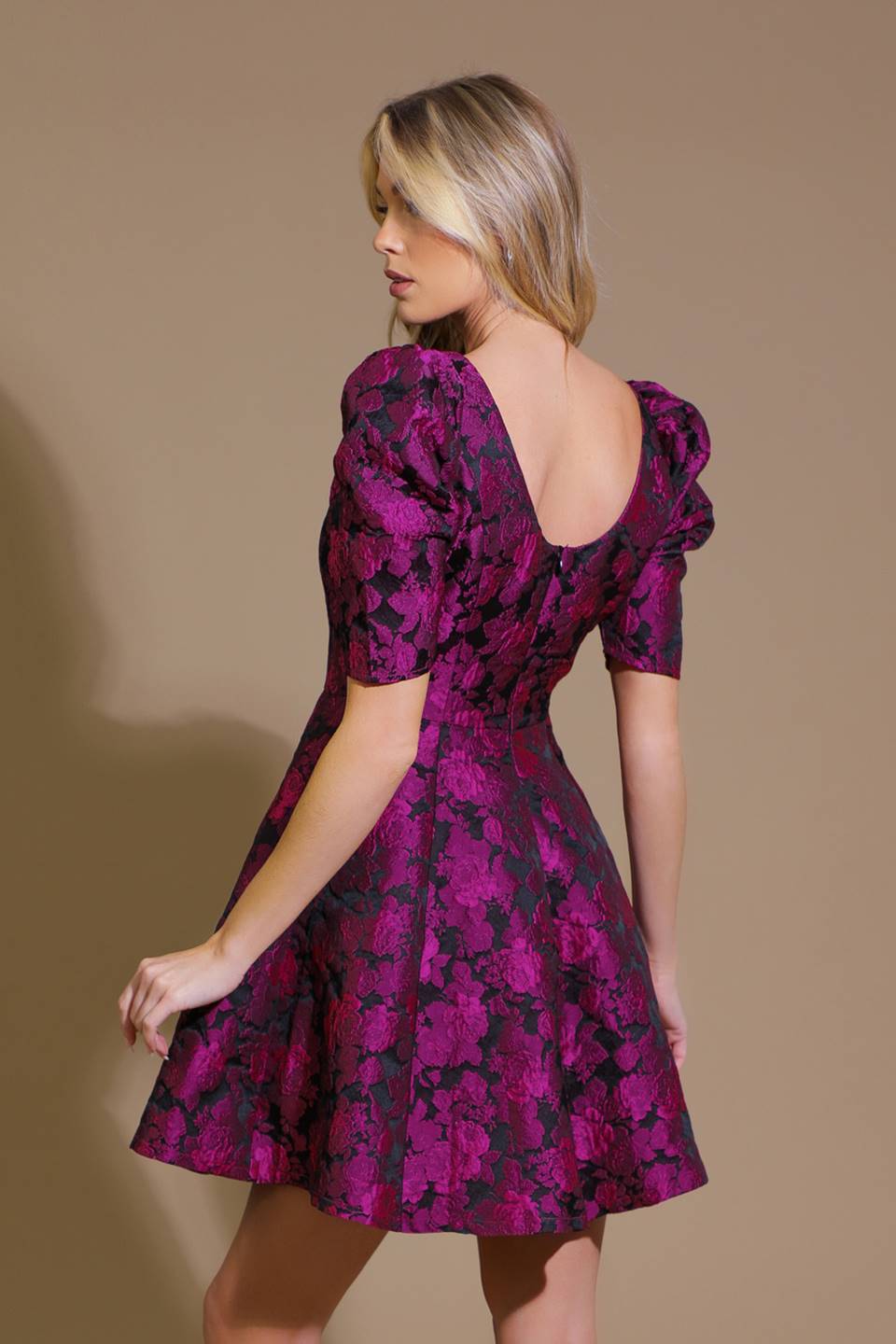 TRUE LOVER WOVEN JACQUARD MINI DRESS DAME BOHEME
