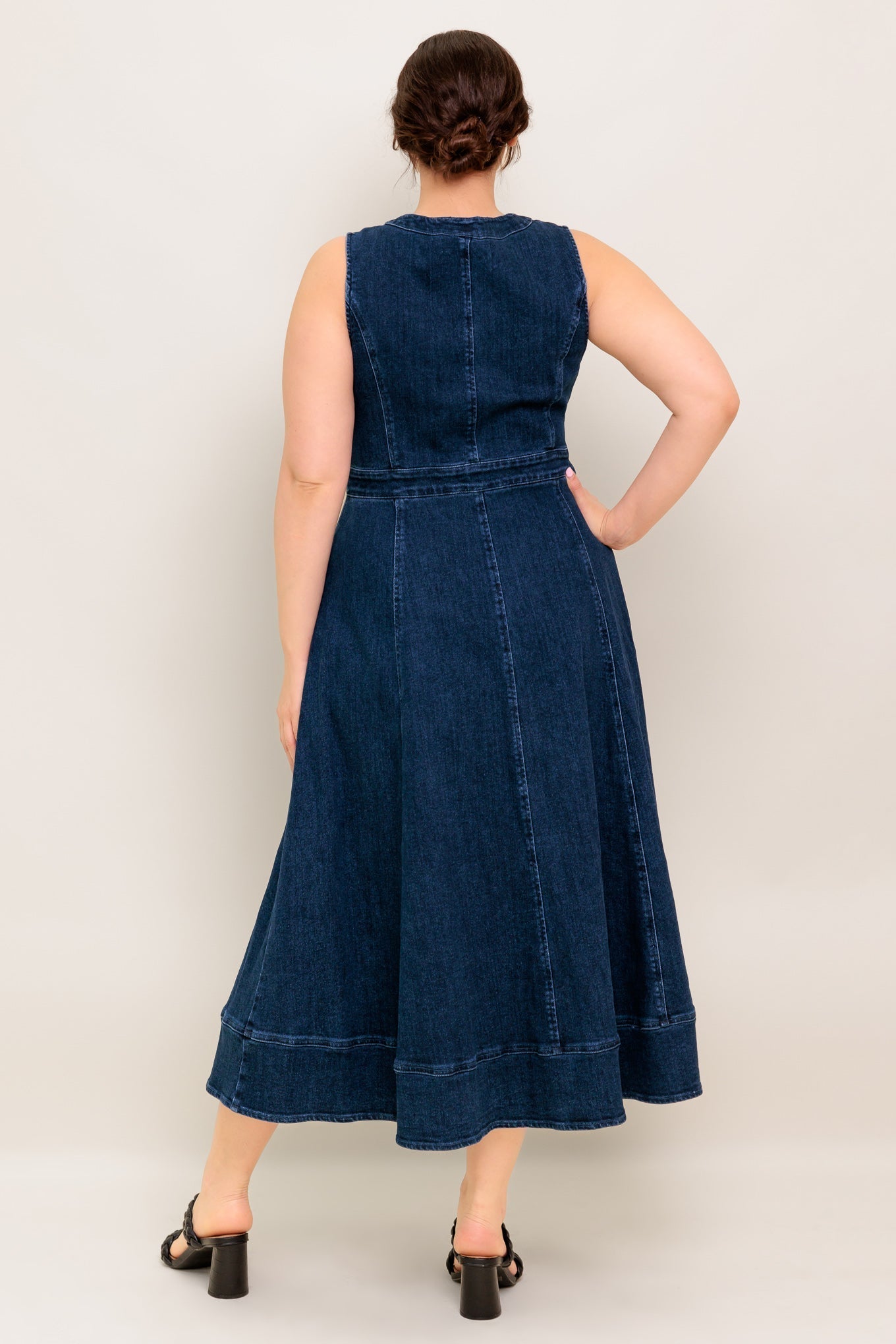 RAW BEAUTY DENIM MIDI DRESS DAME BOHEME