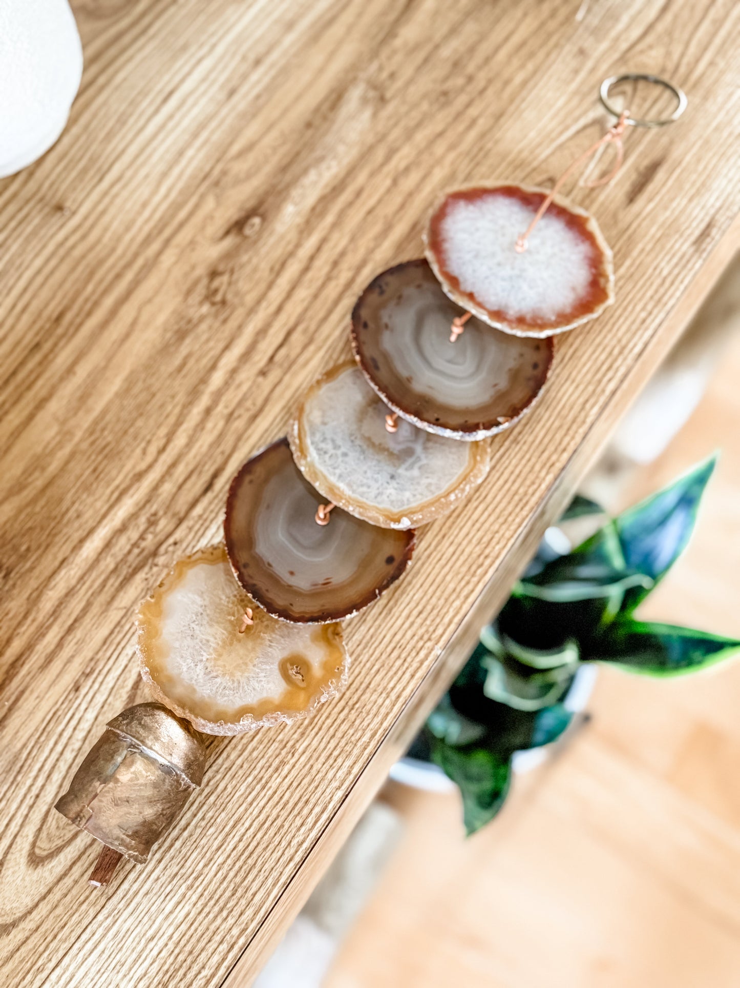 Natural Agate Gemstone Hanging for Wall or Ceiling - Carmella Design DAME BOHEME