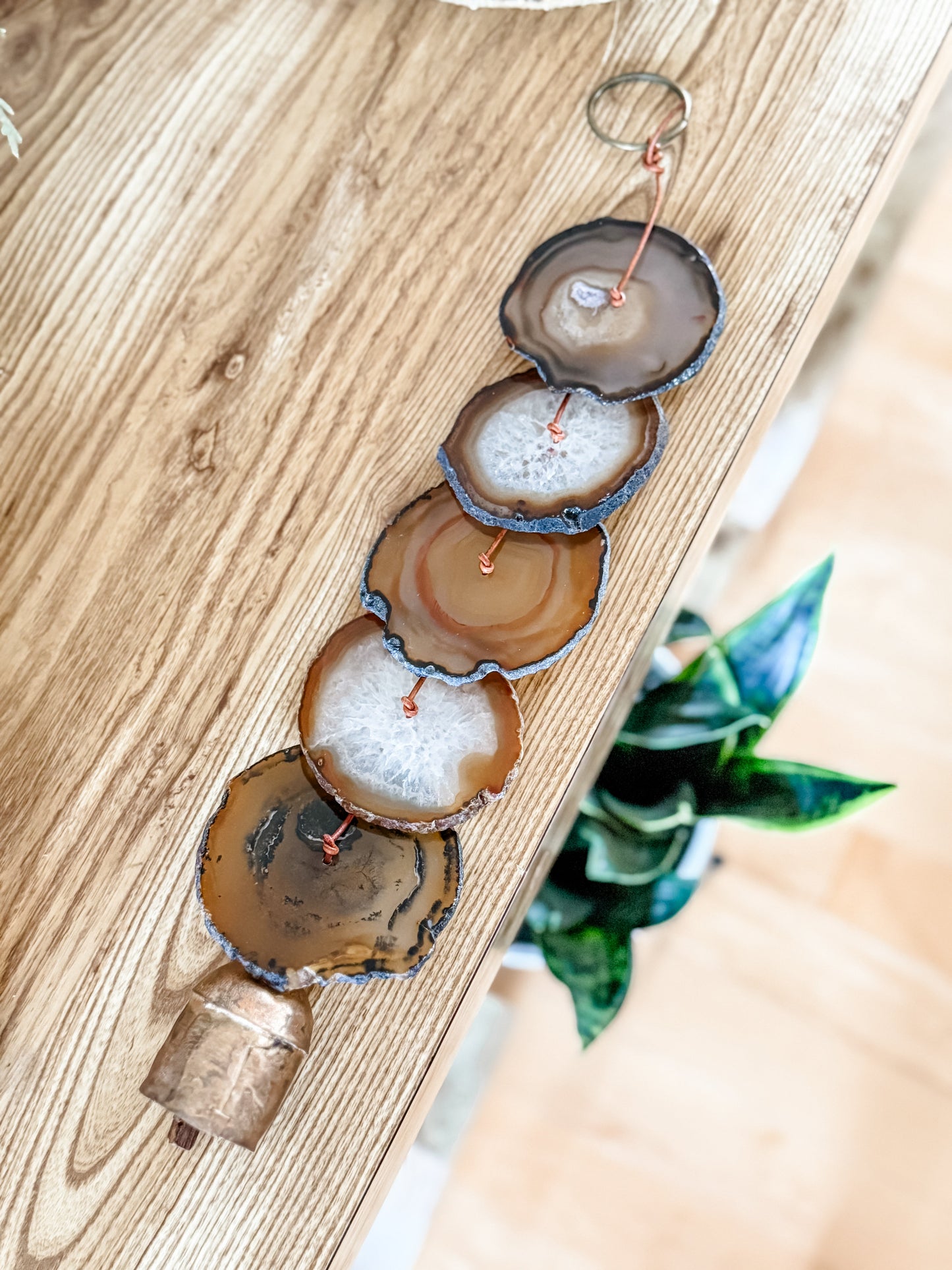 Natural Agate Gemstone Hanging for Wall or Ceiling - Carmella Design DAME BOHEME