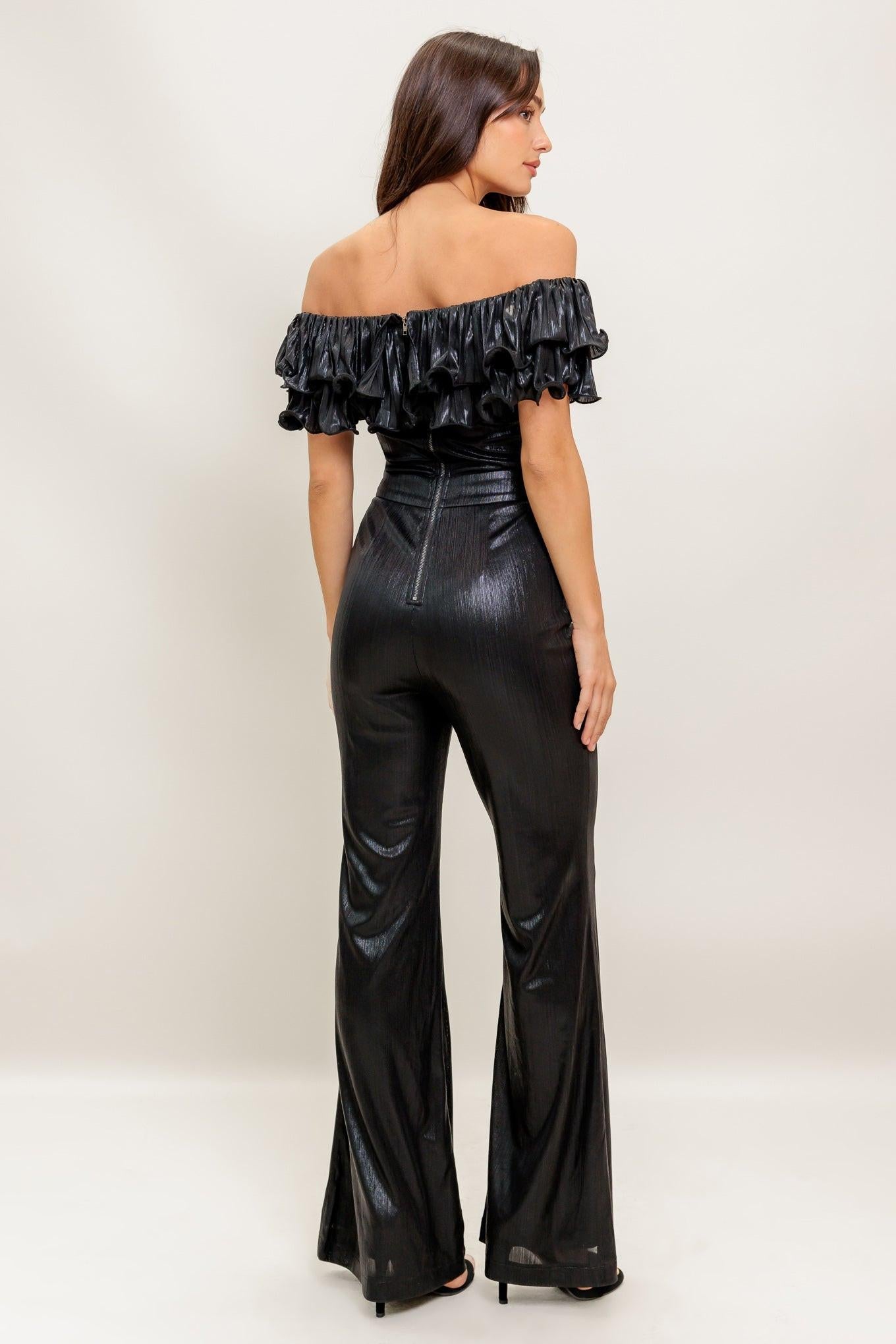 ANGEL EYES COATED WOVEN JUMPSUIT DAME BOHEME