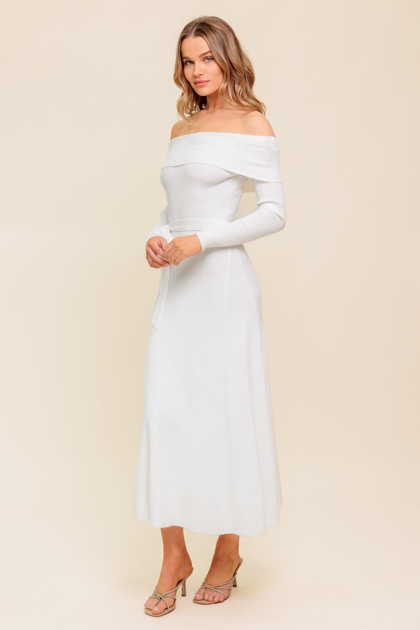 ALL A FANTASY SWEATER MIDI DRESS DAME BOHEME