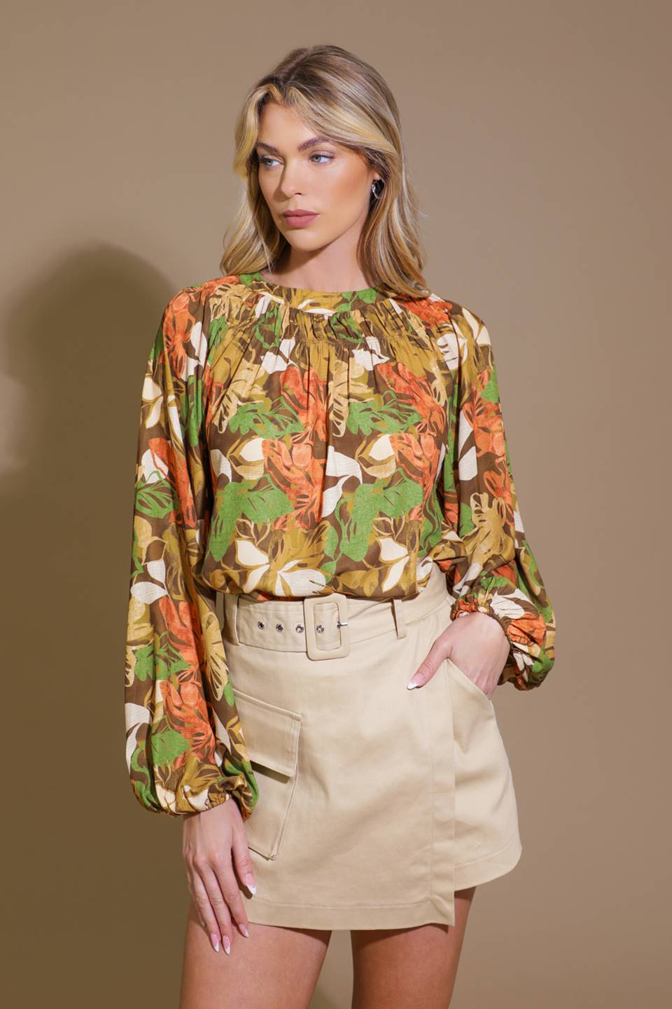 CALL IT LOVE WOVEN TOP DAME BOHEME
