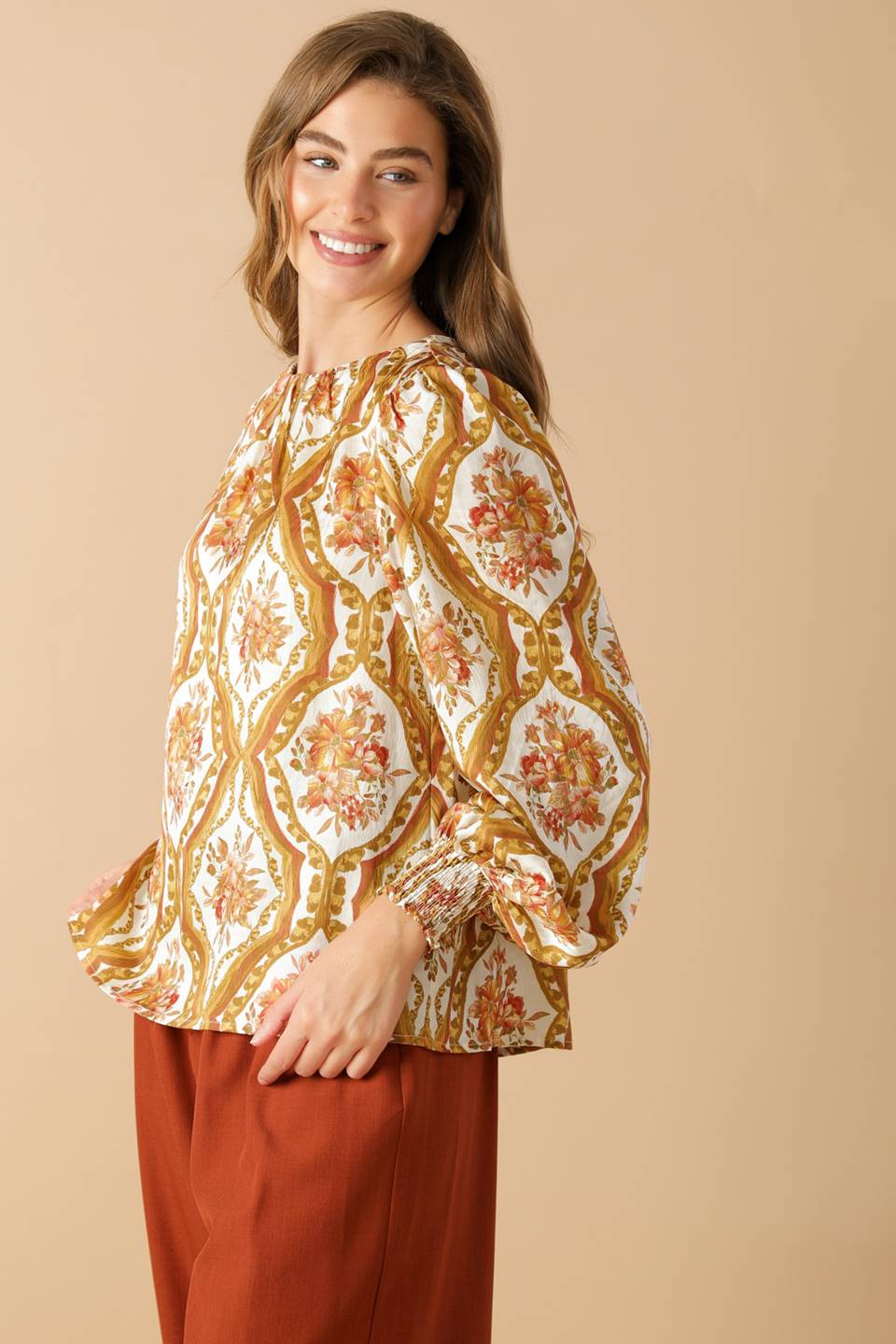BE BETTER IVORY WOVEN TOP DAME BOHEME