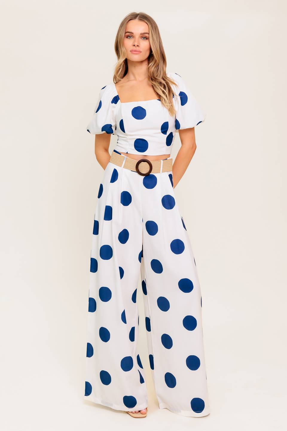 COCONUT KISS NAVY TOP AND PANT SET DAME BOHEME