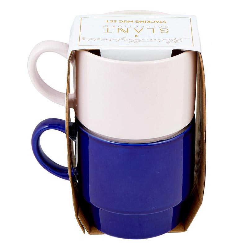 Make A Wish Birthday Stackable Ceramic Coffee/Tea Mugs | Set of 2 | Gift for Her DAME BOHEME