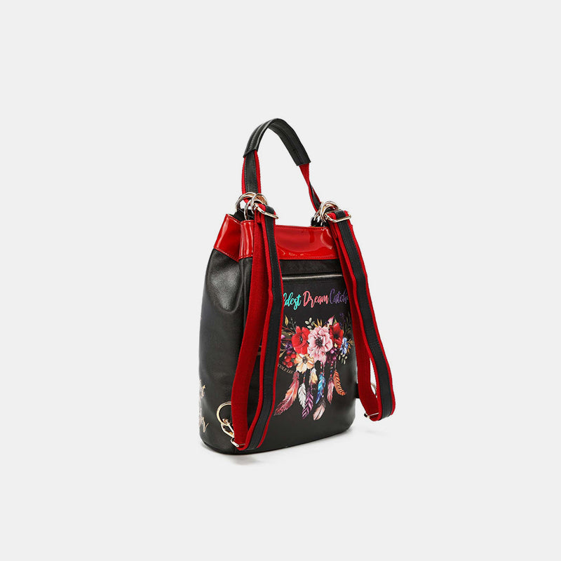 Nicole Lee USA Flower Adjustable Strap Backpack Bag Trendsi