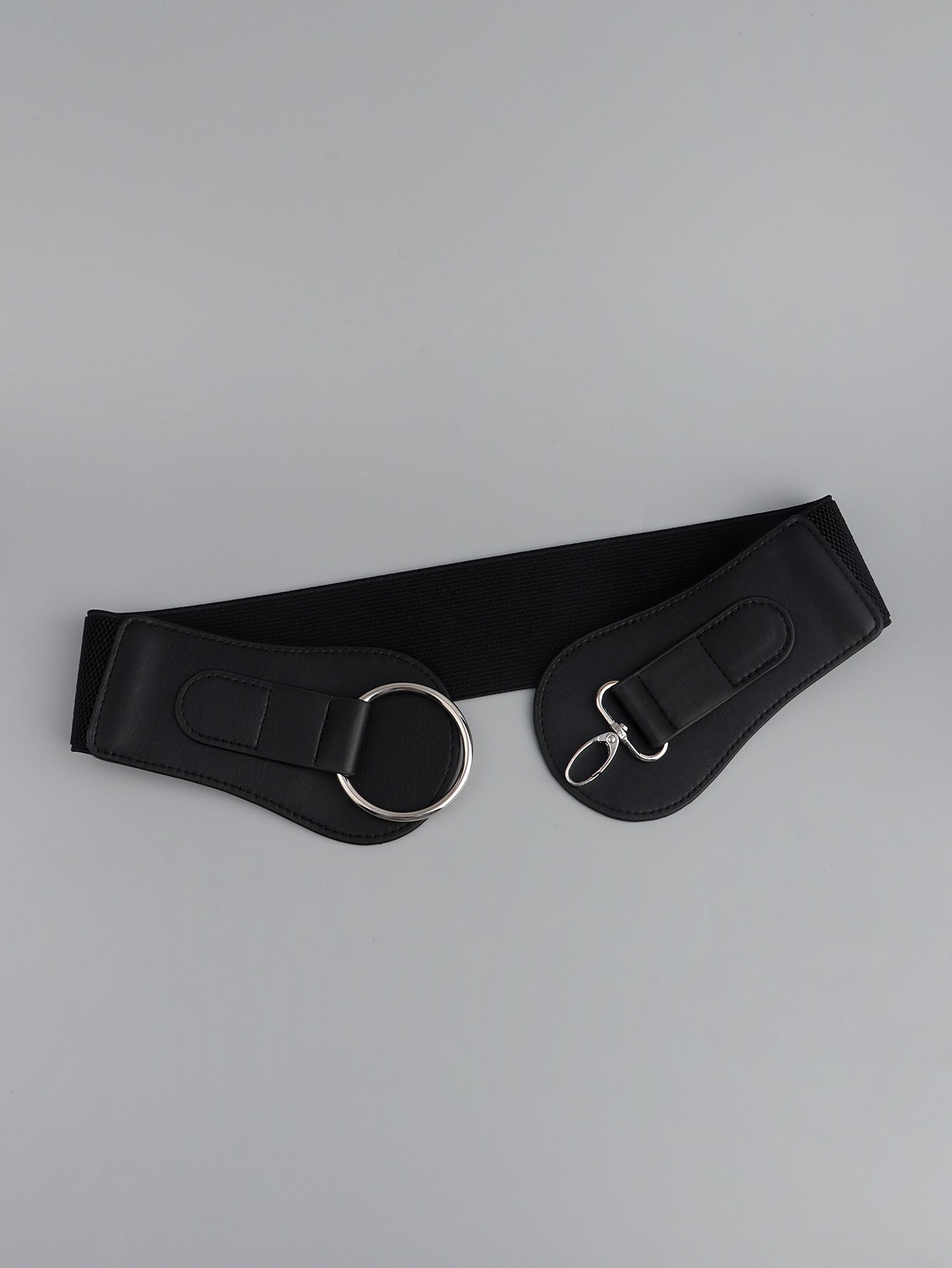 Modern PU Faux Leather Elastic Wide Belt Trendsi