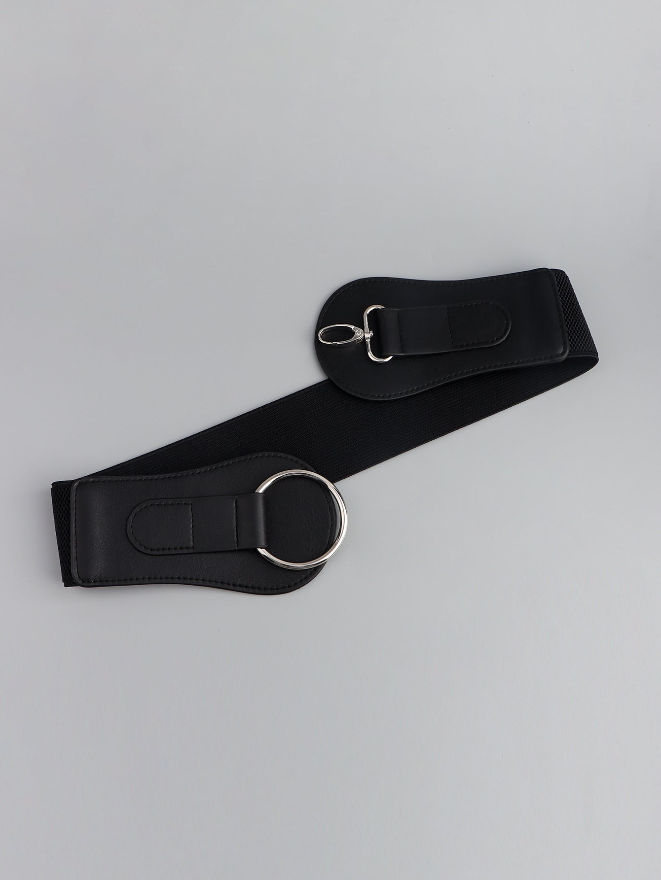 Modern PU Faux Leather Elastic Wide Belt Trendsi
