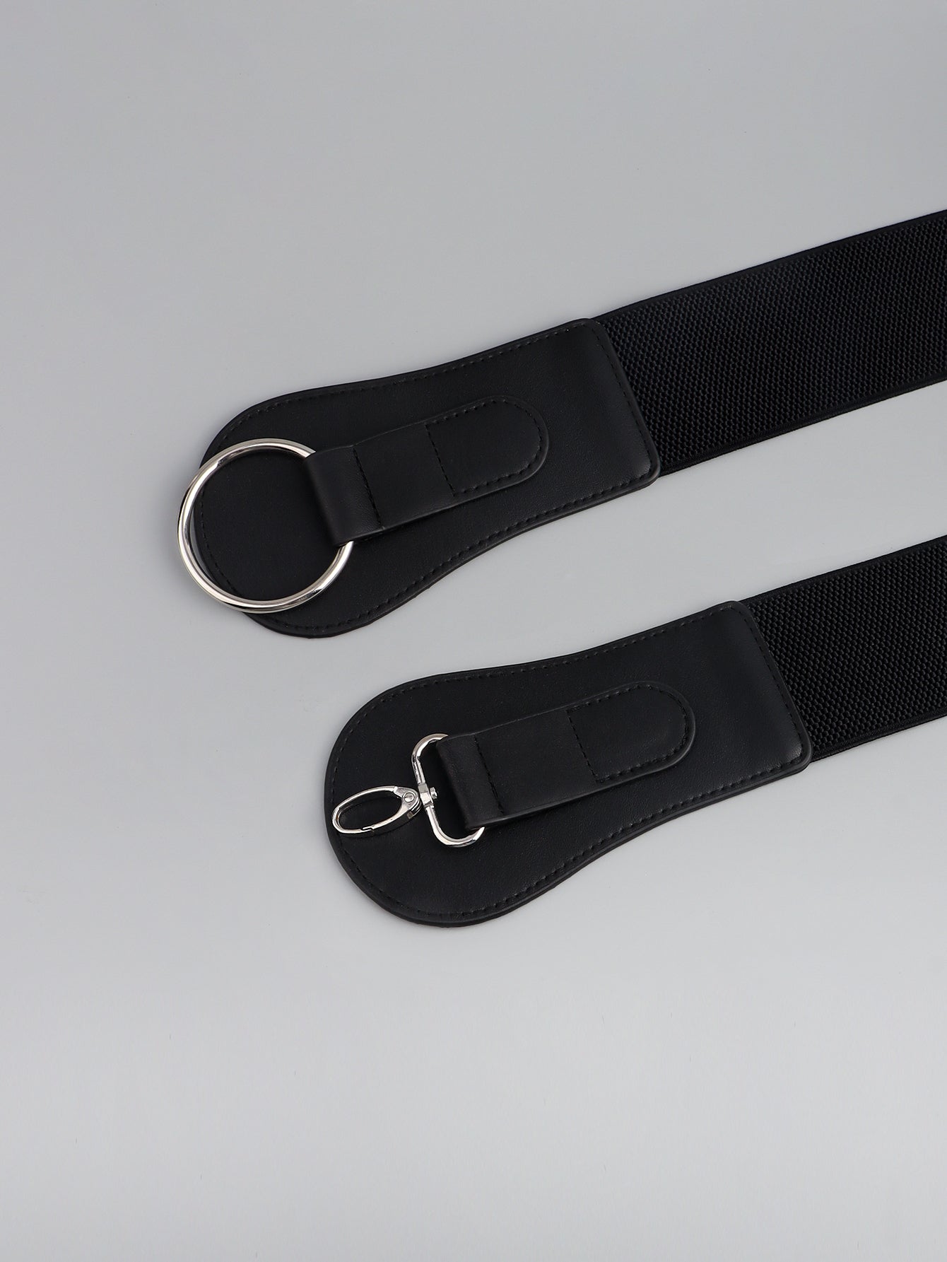 Modern PU Faux Leather Elastic Wide Belt Trendsi