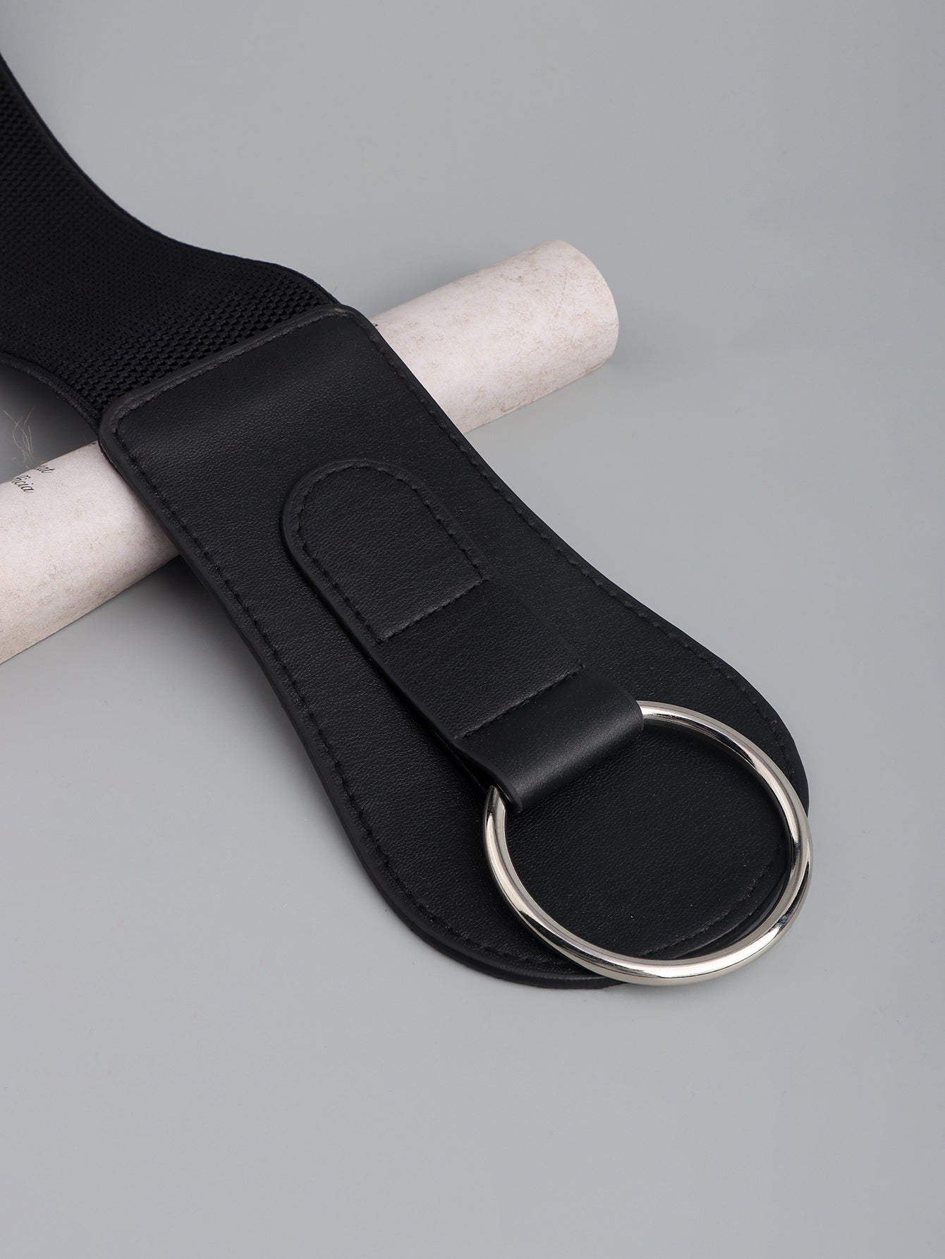 Modern PU Faux Leather Elastic Wide Belt Trendsi