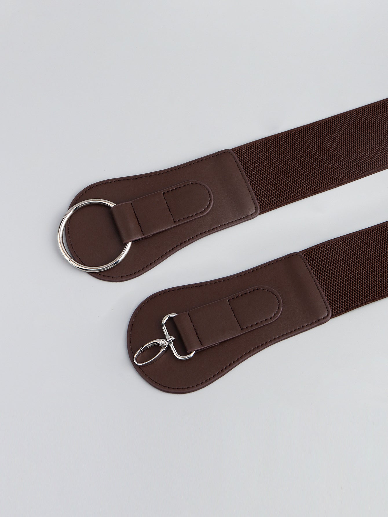 Modern PU Faux Leather Elastic Wide Belt Trendsi
