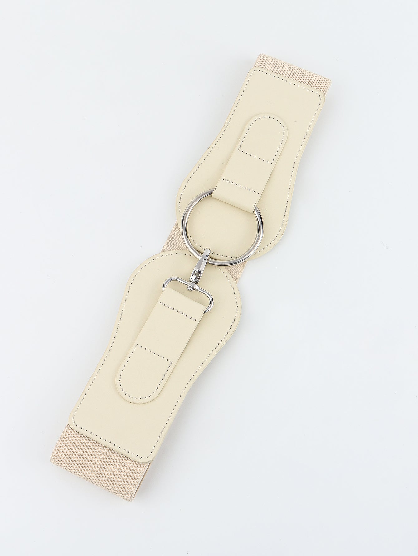 Modern PU Faux Leather Elastic Wide Belt Trendsi