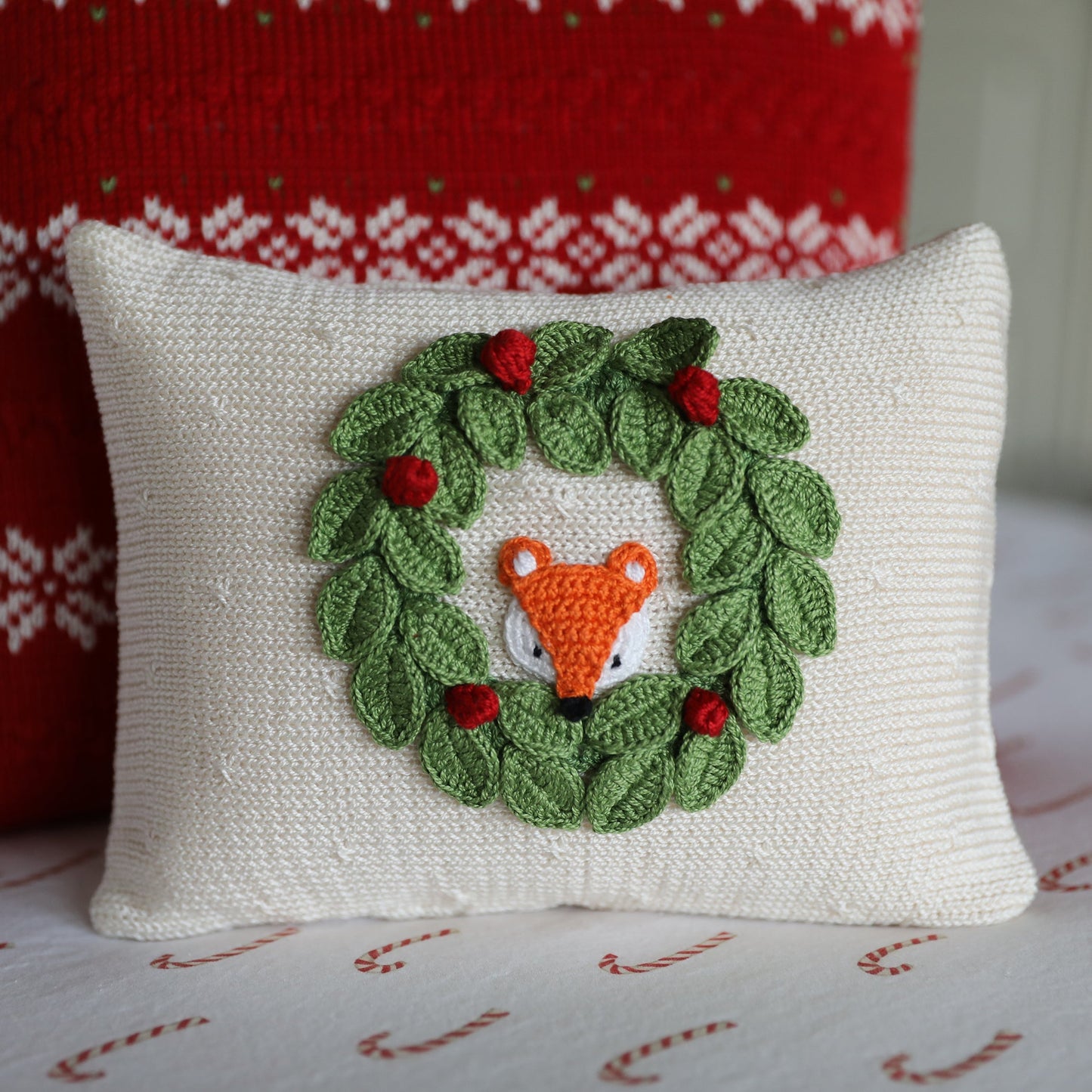 Peekaboo Fox Mini Pillow DAME BOHEME