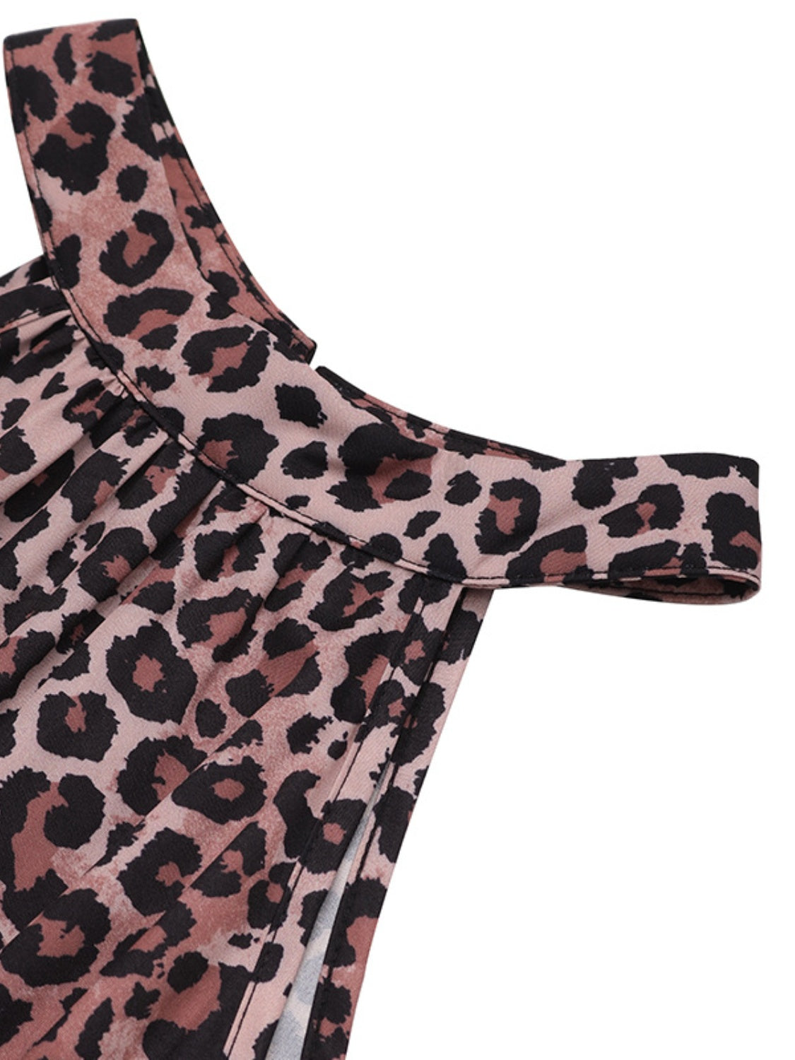 Butterfly Leopard Grecian Neck Maxi Dress Trendsi