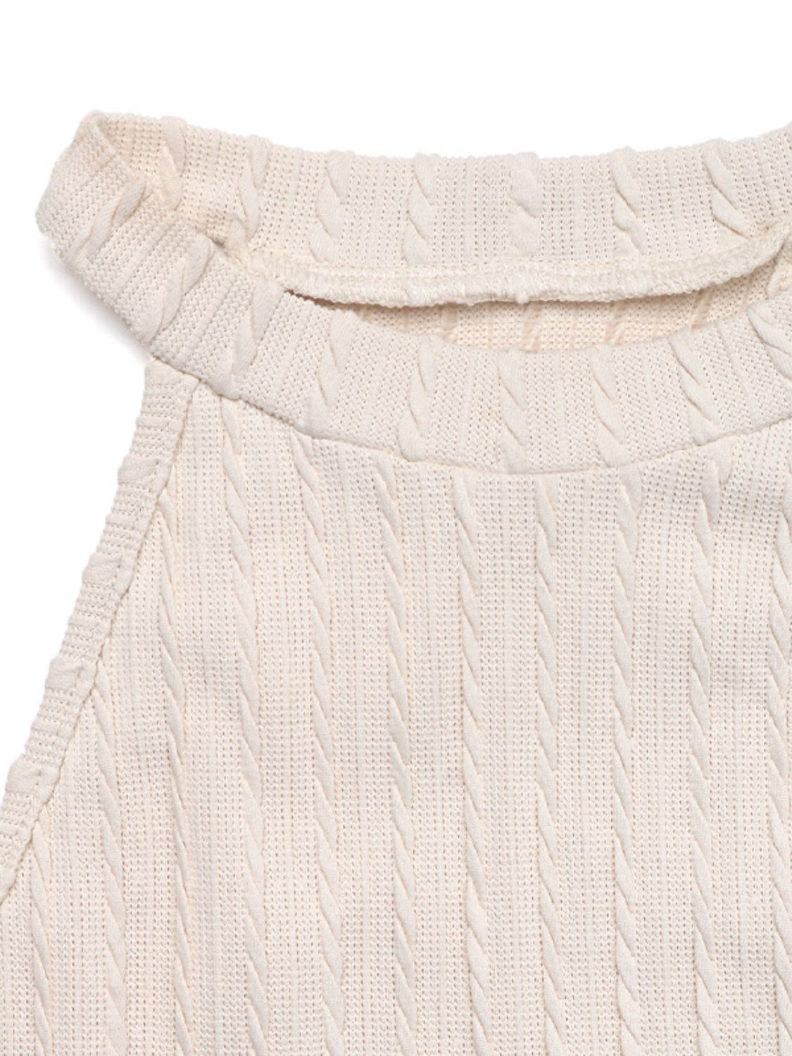 Tassel Trim Grecian Neck Cami Knit Top Trendsi