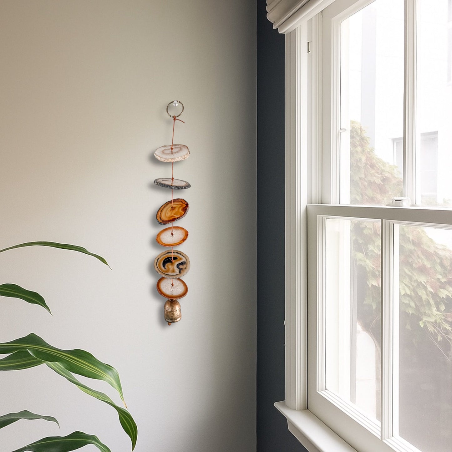 Natural Agate Gemstone Hanging for Wall or Ceiling - Carmella Design DAME BOHEME