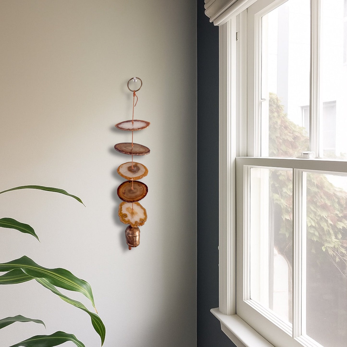 Natural Agate Gemstone Hanging for Wall or Ceiling - Carmella Design DAME BOHEME