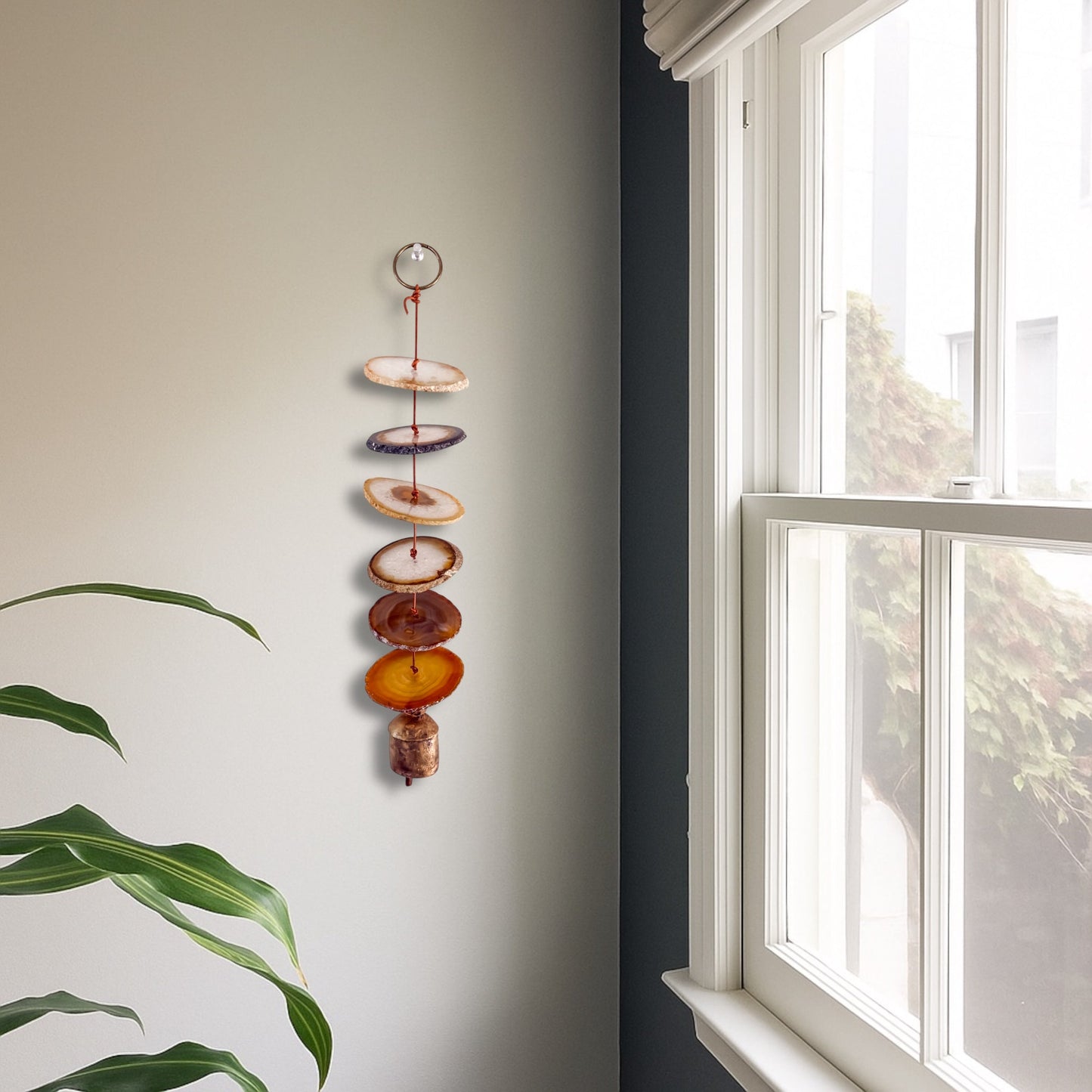Natural Agate Gemstone Hanging for Wall or Ceiling - Carmella Design DAME BOHEME