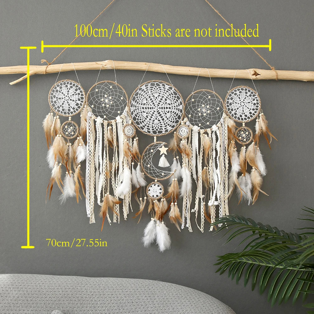 5pcs Large Size Dreamcatcher Set - Wall Hanging Décor