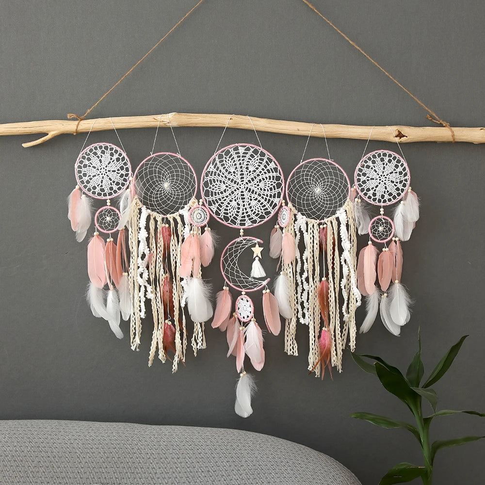 5pcs Large Size Dreamcatcher Set - Wall Hanging Décor