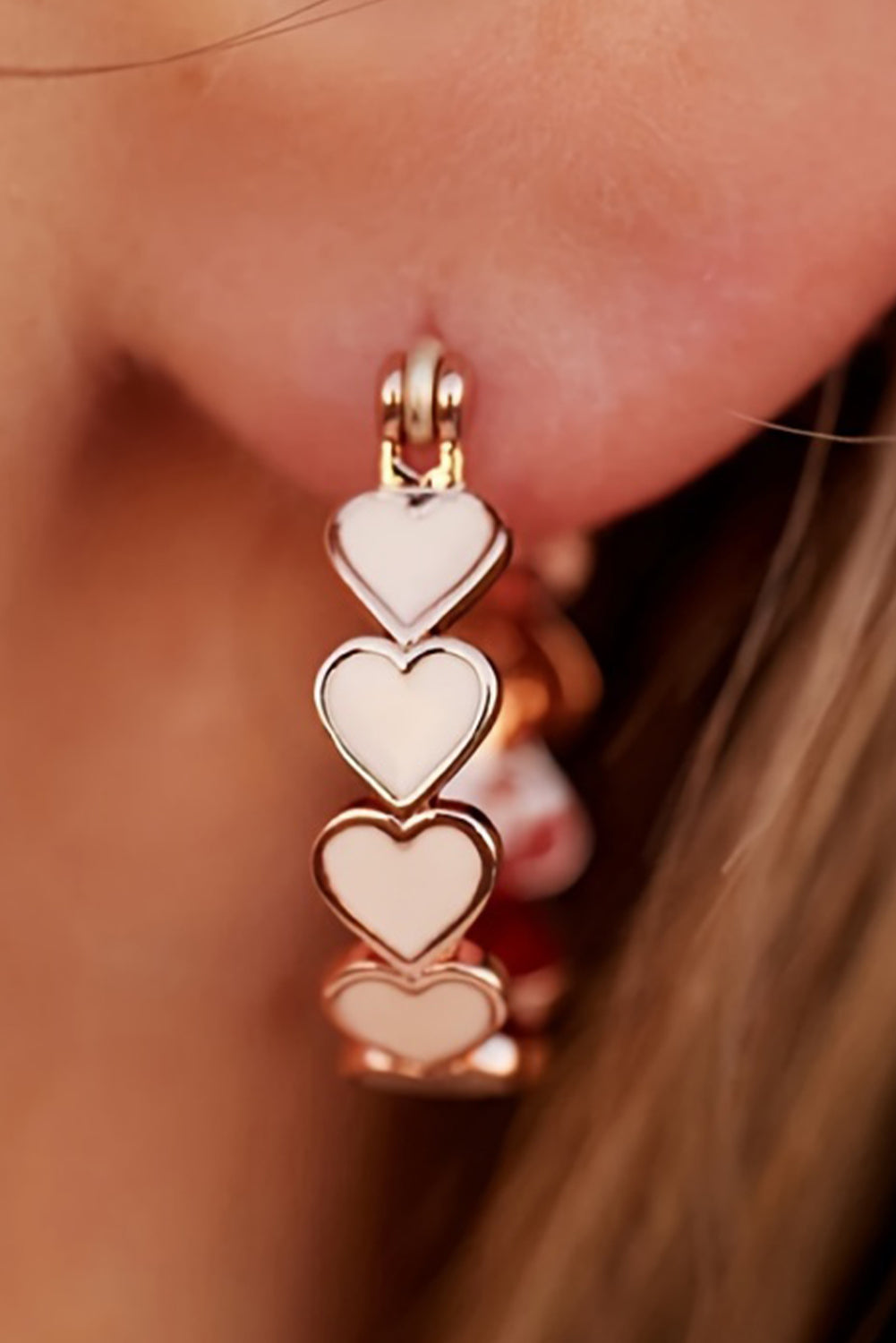 Heart Shape Small Hook Earrings DAME BOHEME