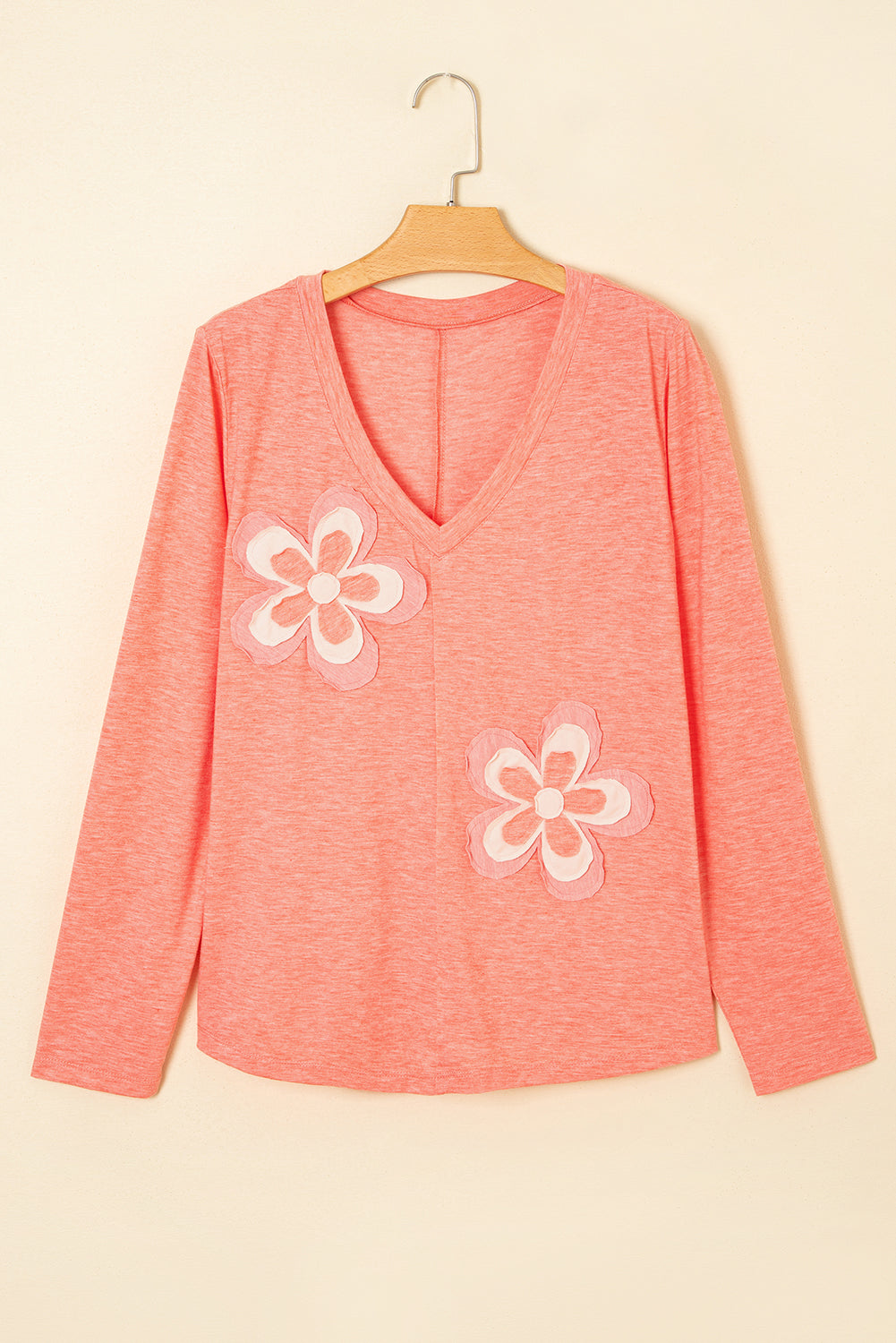Emery Floral Patchwork V Neck Long Sleeve Top DAME BOHEME