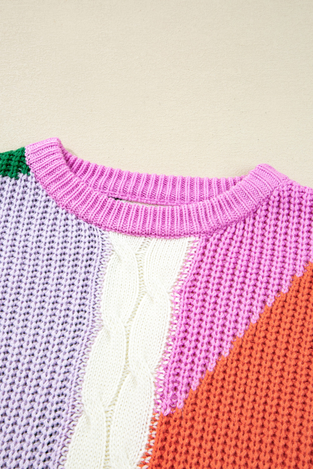 Hailey Textured Knit Drop Shoulder Loose Fit SweaterΒ DAME BOHEME