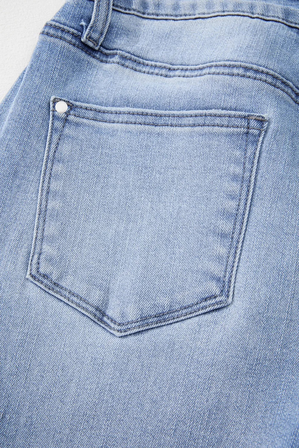 Mineral Wash Raw Hem High Waist Flared Jeans DAME BOHEME