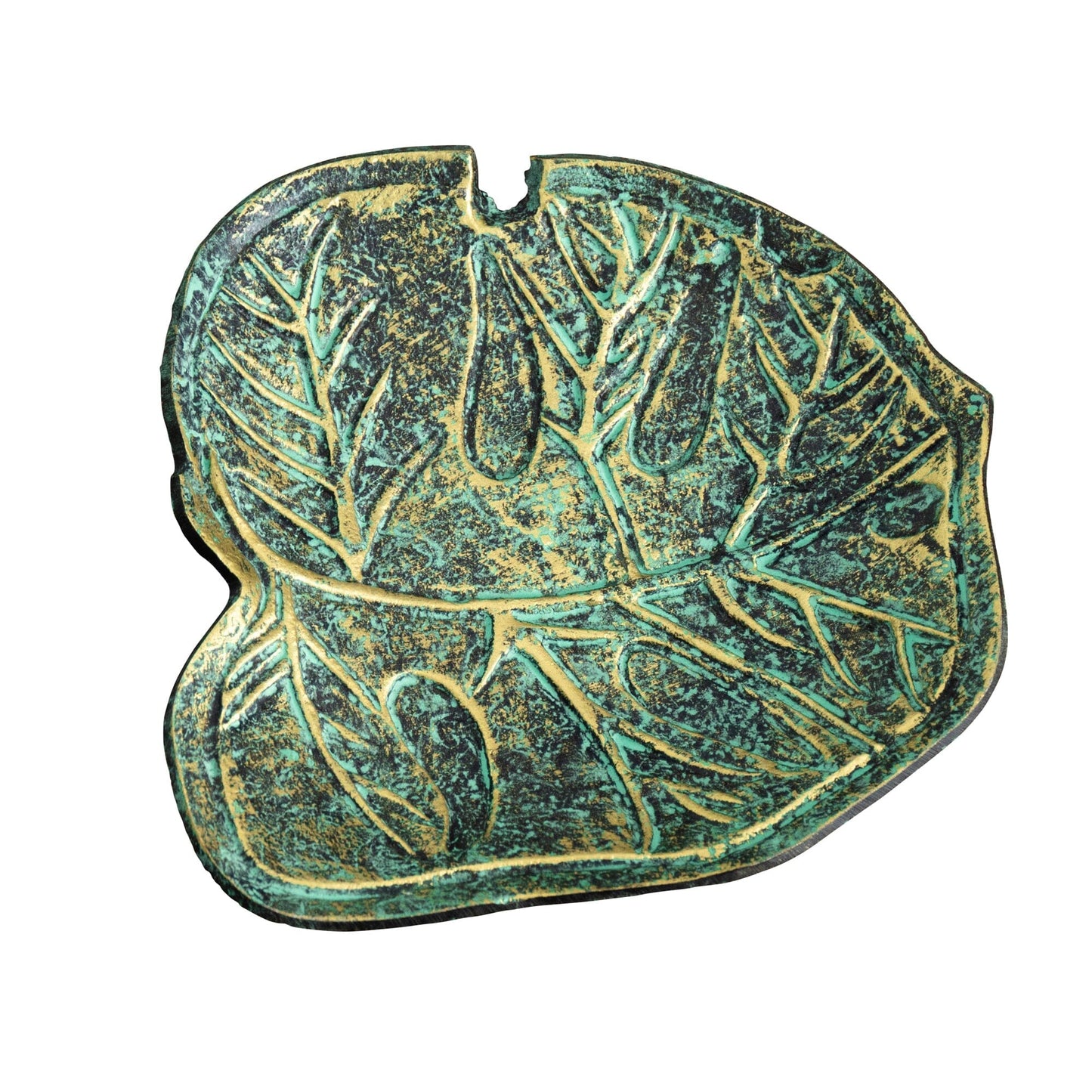 10” Leaf Shaped Decorative Accent Tray DAME BOHEME