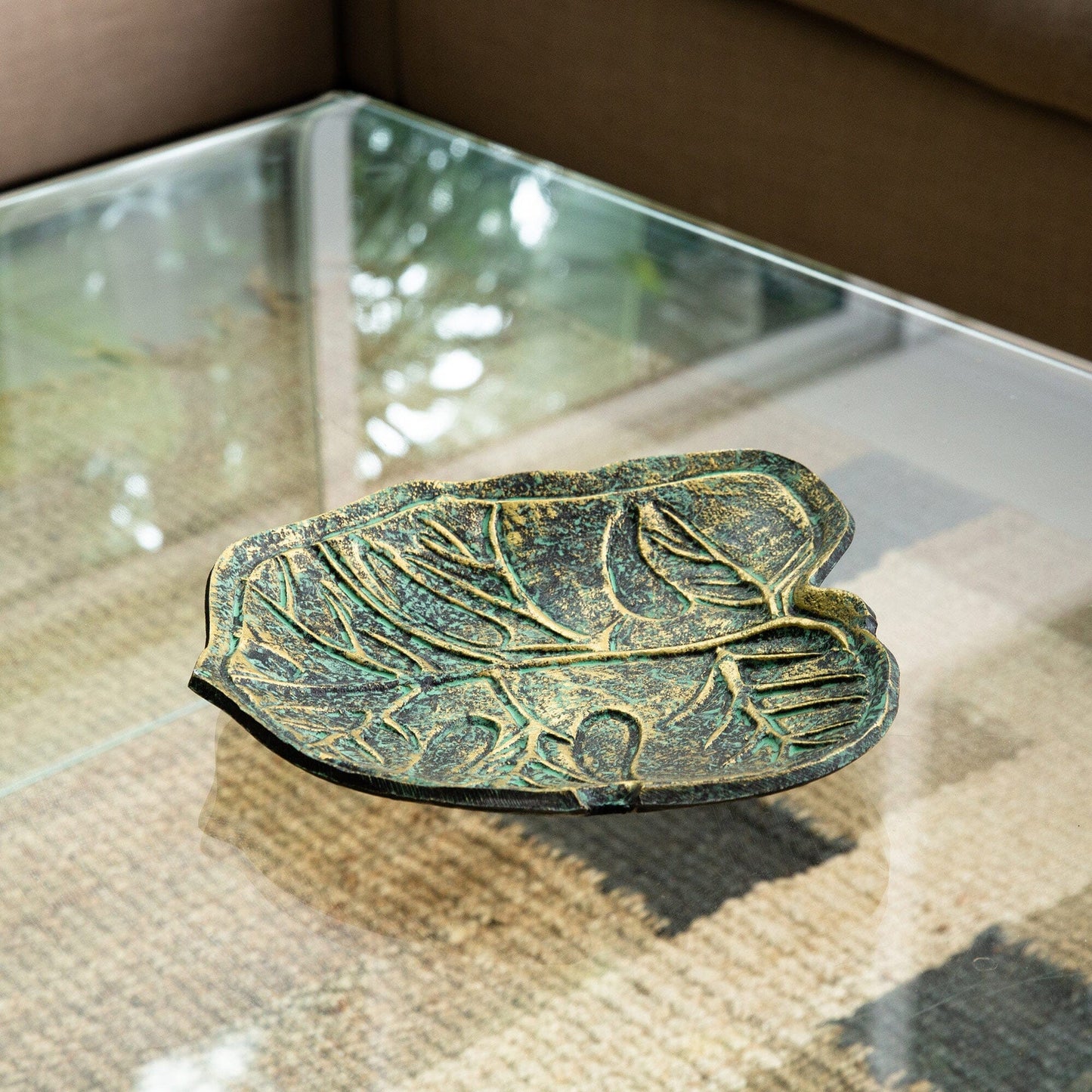 10” Leaf Shaped Decorative Accent DAME BOHEME