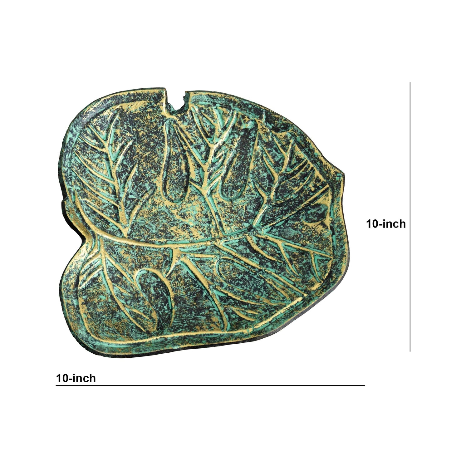 10” Leaf Shaped Decorative Accent DAME BOHEME