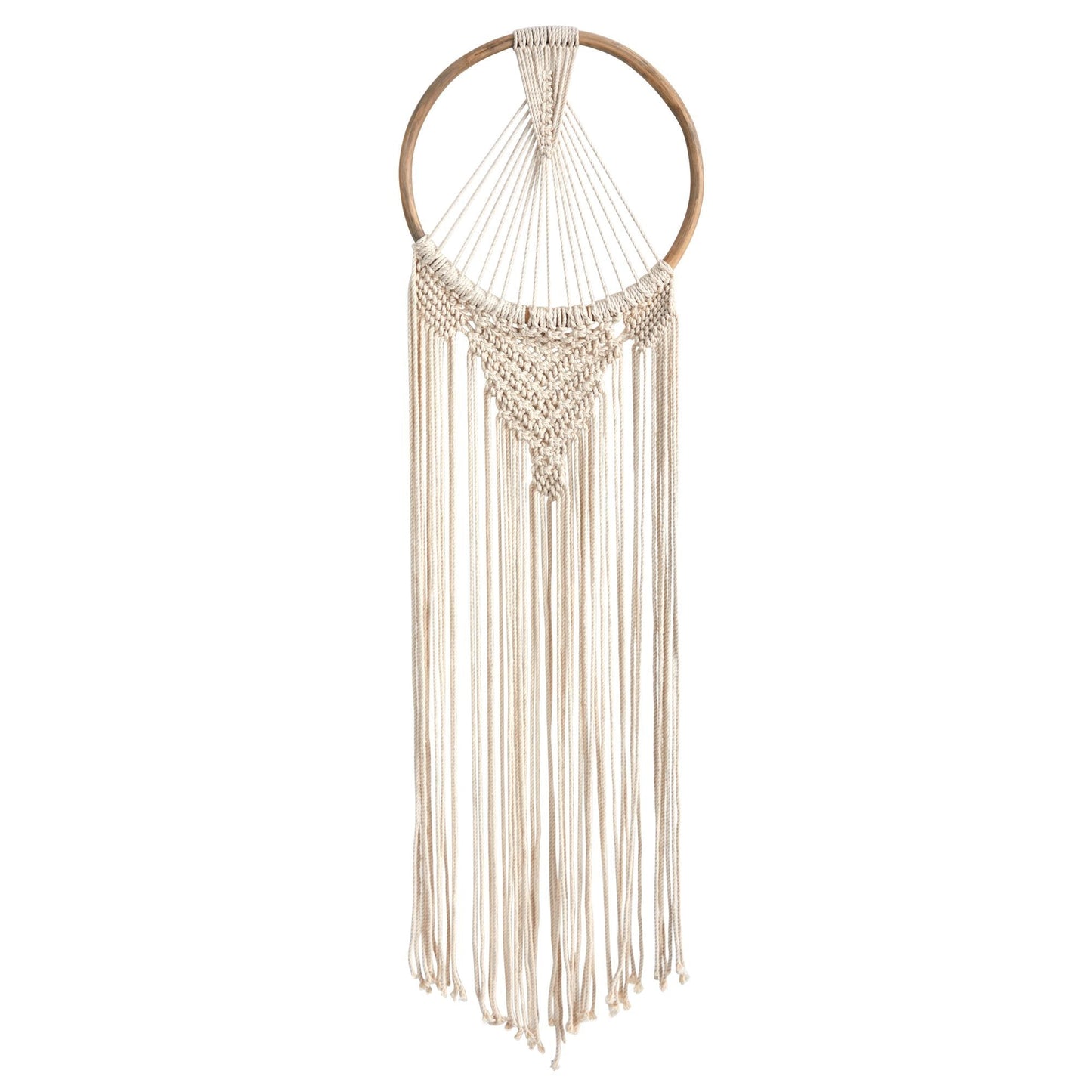 24” x 10” Handmade Bohemian Macrame Dreamcatcher Wall Hanging Decor DAME BOHEME