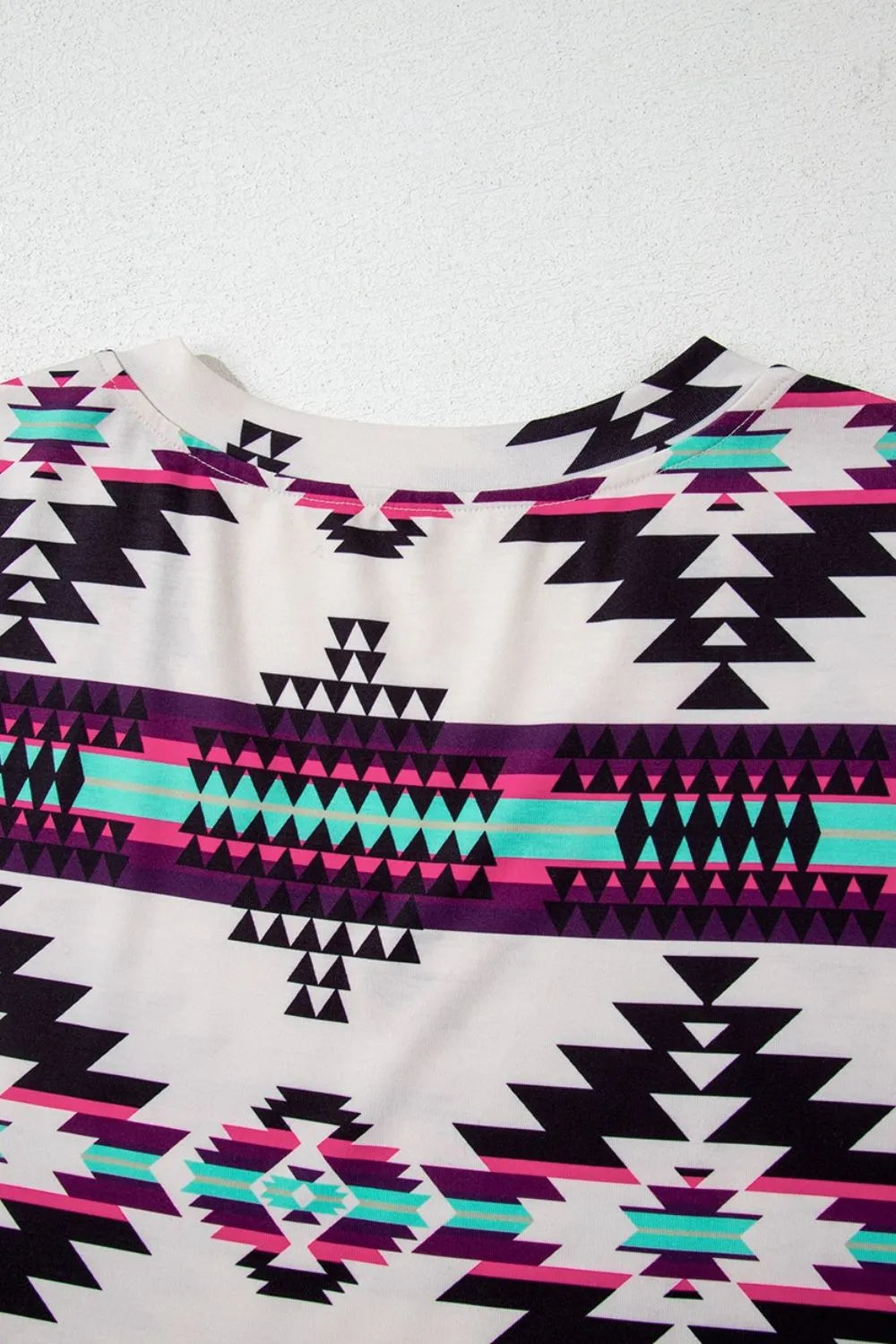 Aztec Print V-Neck Midi Dress Trendsi