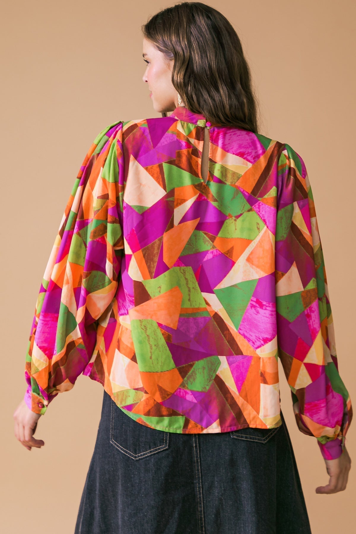 LOOKING AHEAD WOVEN TOP DAME BOHEME