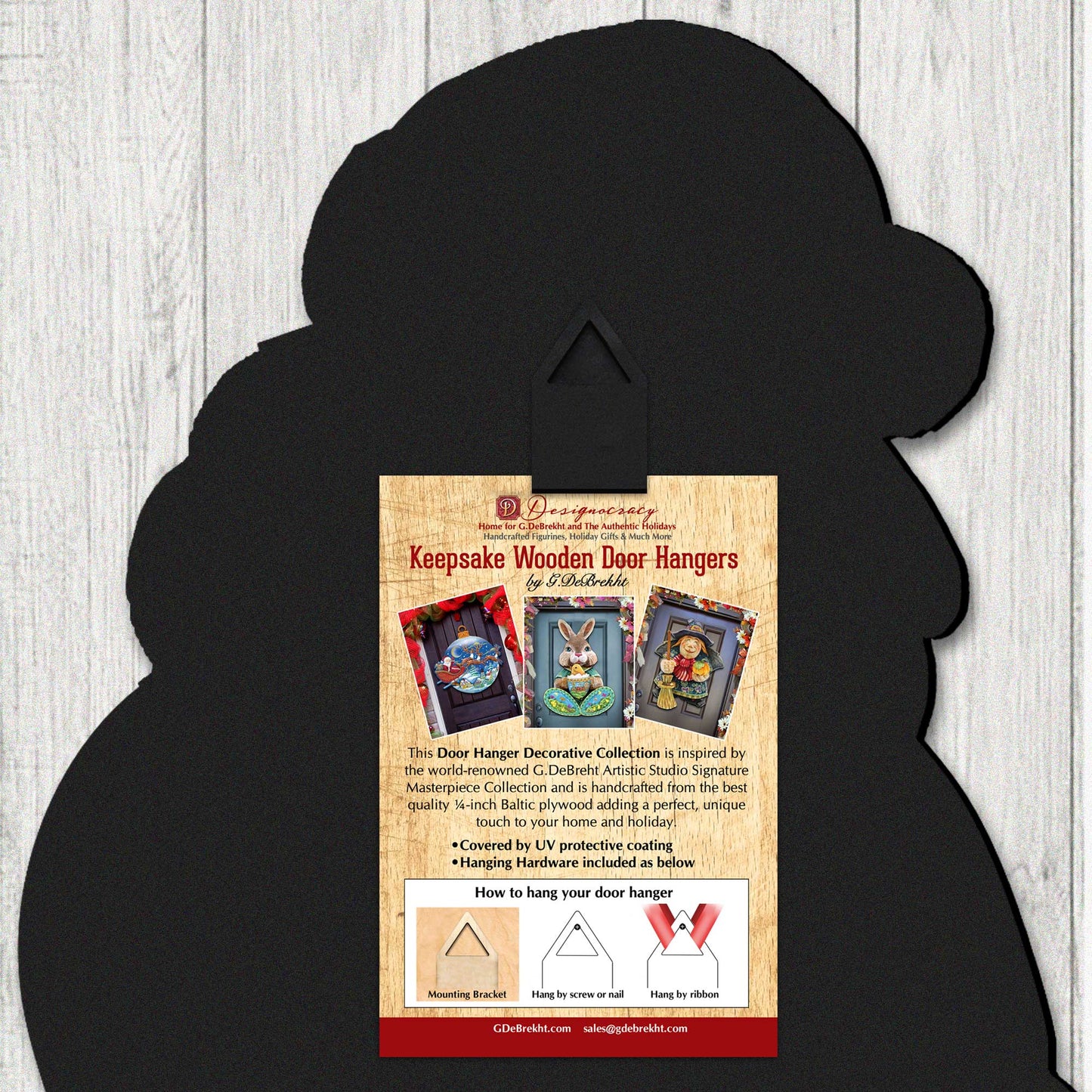 Halloween Cat in a Hat Holiday Door Decor by G. DeBrekht - Halloween Decor - 8652792H DAME BOHEME