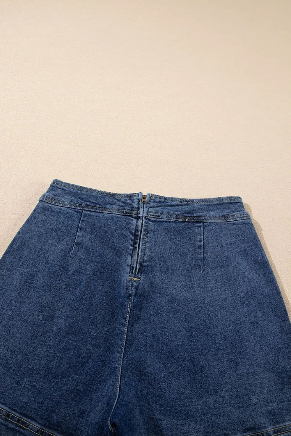 Asymmetrical Denim Skort with Pockets Simply Love