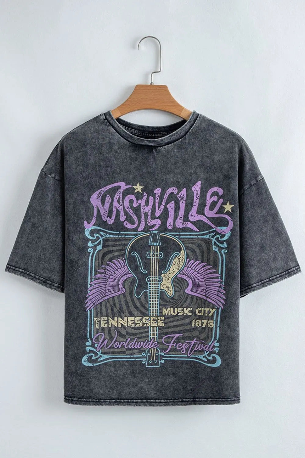 Graphic Mineral Washed Vintage Tee DAME BOHEME