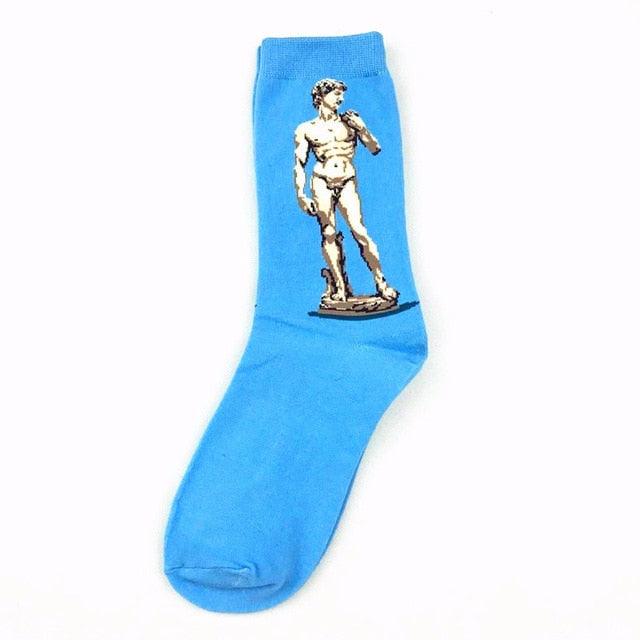 World Famous Art Oil Painting Personality Socks DAME BOHEME