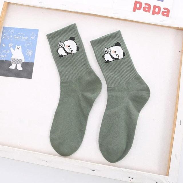 Colorful Cute Cat Frog Rabbit Design Creative Fashion Cotton Sailor Socks Cotton Socks Unisex Socks Running Climbing Casual Crew Socks For Men And Women DAME BOHEME