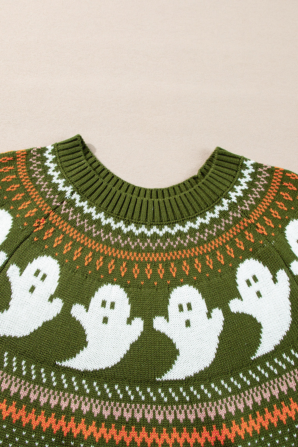 Kaylee Halloween Ghost Pattern Sweater DAME BOHEME