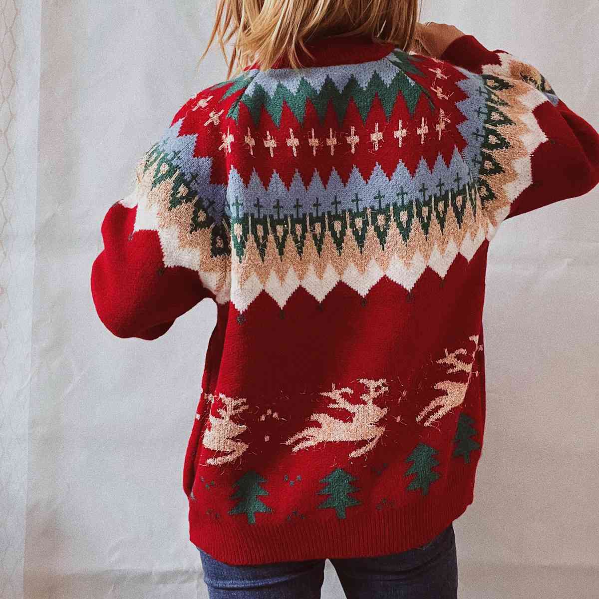 Christmas Long Sleeve Sweater DAME BOHEME
